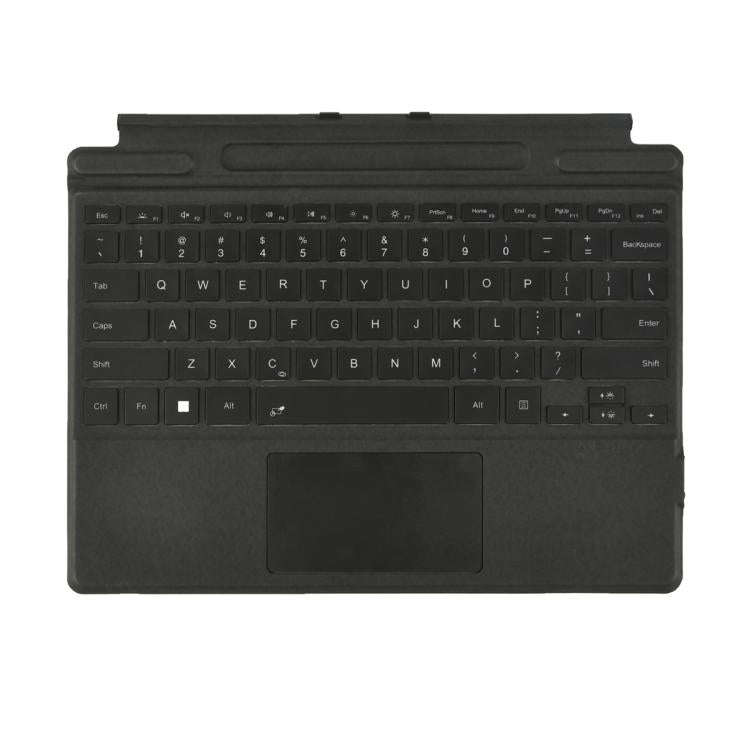 Teclado Bluetooth con panel táctil y retroiluminación de un solo color para Microsoft Surface Pro 9/10/11/12 (negro)