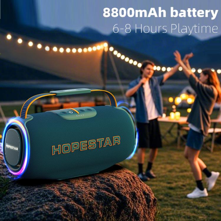 Altavoz Bluetooth portátil HOPESTAR H88 de 70 W para exteriores, resistente al agua, compatible con TF/AUX/USB/TWS (negro)