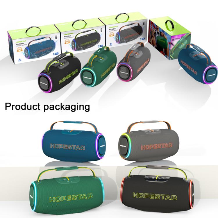 Altavoz Bluetooth portátil HOPESTAR H88 de 70 W para exteriores, resistente al agua, compatible con TF/AUX/USB/TWS (gris)
