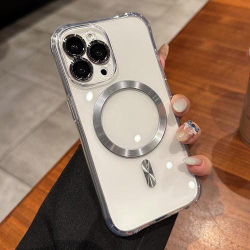 Funda de acrílico transparente MagSafe para iPhone 13 Pro (plateada)