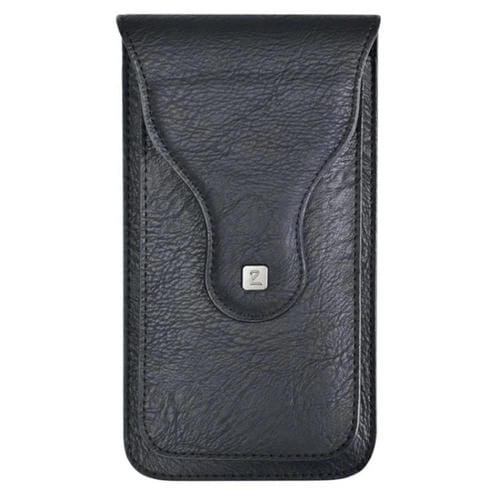 VIETAO - Bolso para teléfono con doble capa y diseño de caballo loco para colgar en la cintura (negro)