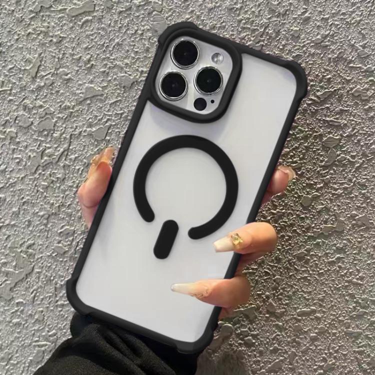Funda MagSafe semitransparente con acabado mate para iPhone 13 Pro (negra)