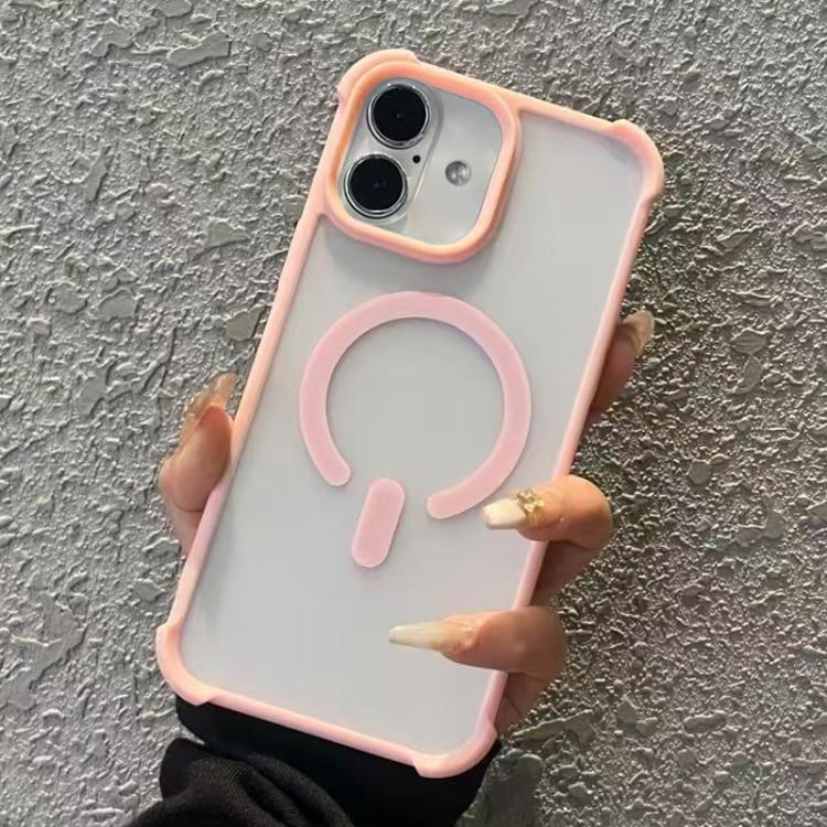 Funda MagSafe semitransparente con tacto esmerilado para iPhone 16 Plus (rosa)