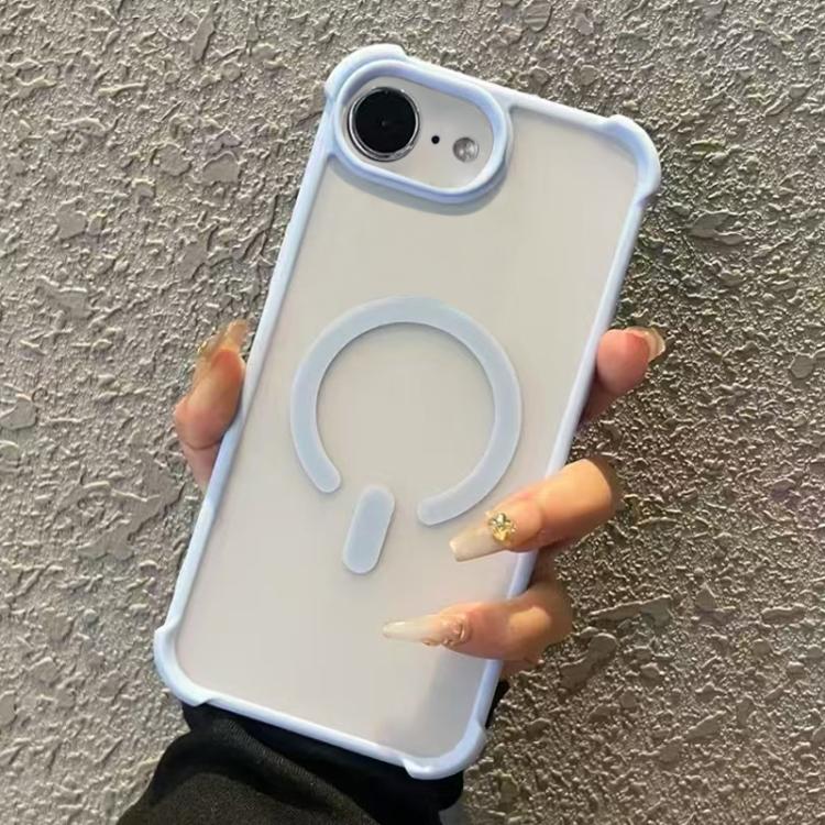 Funda MagSafe semitransparente con tacto esmerilado para iPhone 16e (azul)