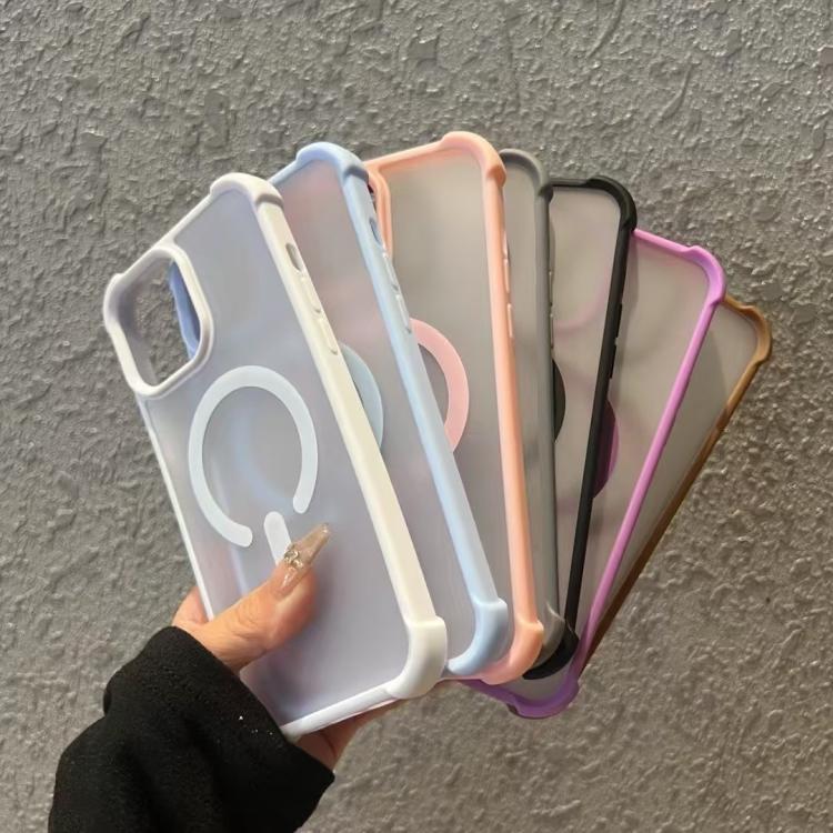 Funda MagSafe semitransparente con tacto esmerilado para iPhone 16e (morado)