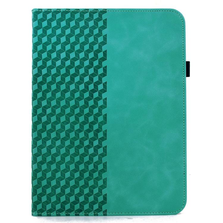 Funda de cuero inteligente con relieve de rombos y rotación para Samsung Galaxy Tab S6 Lite 2024 (azul claro)