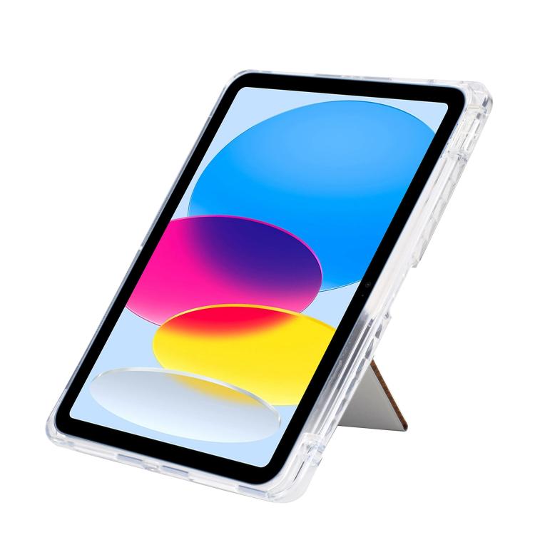 Funda de cuero inteligente con textura piramidal plegable en Y para iPad mini 2024/mini 6 (marrón)