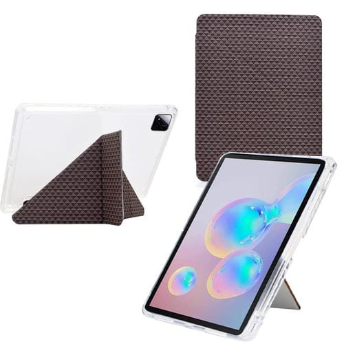 Funda de cuero inteligente con textura piramidal plegable en Y para Xiaomi Pad 7/7 Pro (marrón)