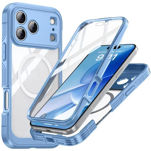 Funda resistente magnética MagSafe para iPhone 17 Pro Life (azul claro)