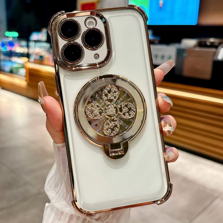 Funda con soporte giratorio para iPhone 11 Pro (dorado desierto)