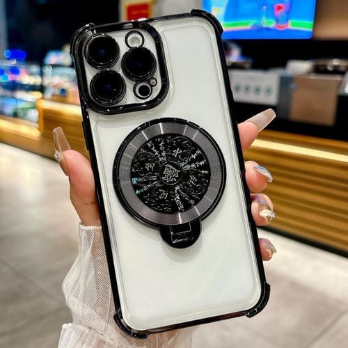 Funda con soporte giratorio para iPhone 14 Pro (negra)