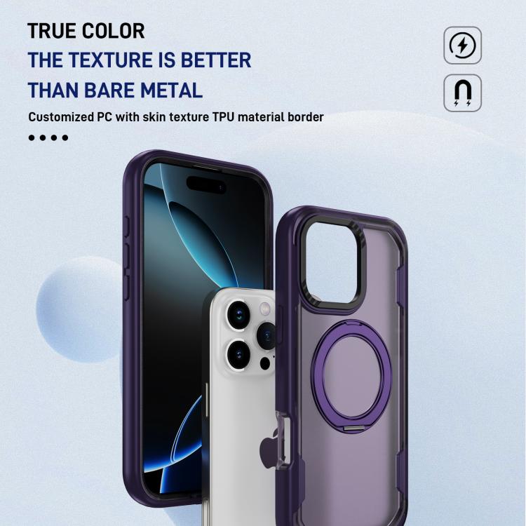 Funda protectora MagSafe para iPhone 16 Pro (morado y morado oscuro)
