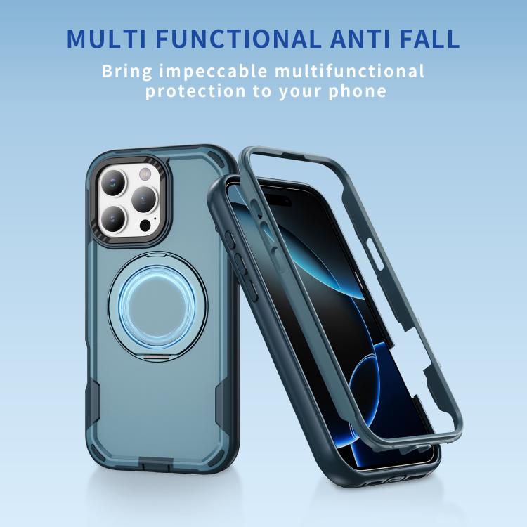Funda protectora MagSafe para iPhone 16 Pro Max (azul rey y azul)