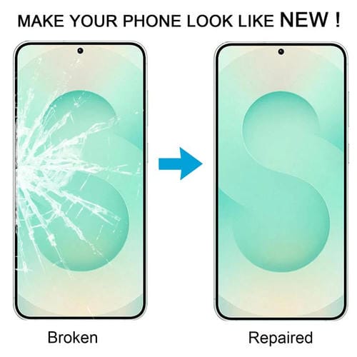 Glass Lens Outer Front Screen Samsung Galaxy S25+ SM-S936B with OCA Adhesive (10 Units)