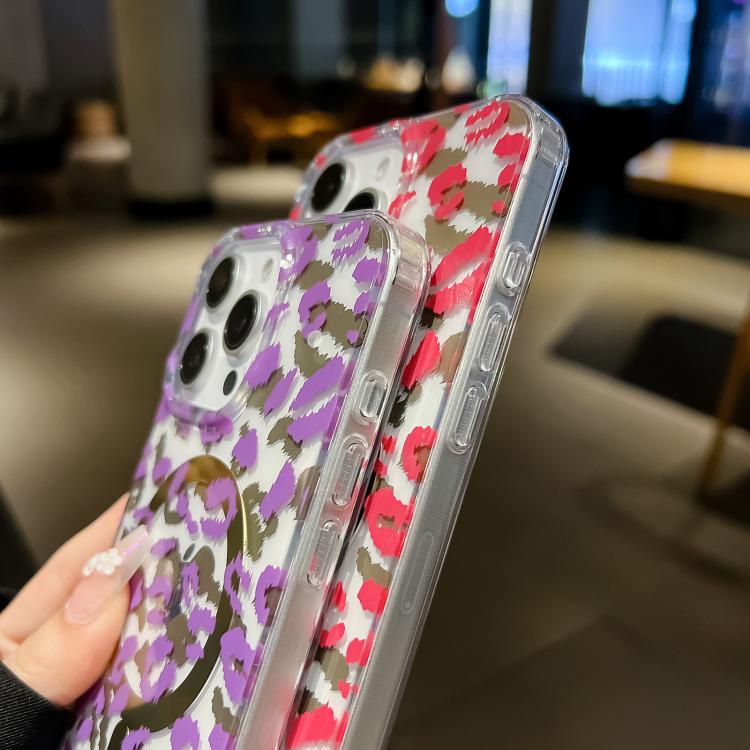 Funda para iPhone 13 Pro Leopard MagSafe con laminado de doble cara IMD (café amarillo)