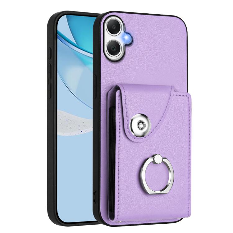 Funda para Samsung Galaxy A06 4G con tarjetero y anillo (morado)