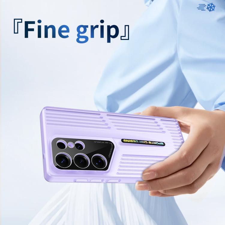 Funda para Samsung Galaxy S25+ 5G, translúcida, esmerilada y con disipación de calor (amarilla)