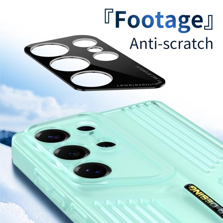 Funda para Samsung Galaxy S25+ 5G, translúcida, esmerilada y con disipación de calor (negra y gris)