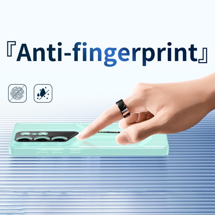 Funda para Samsung Galaxy S25+ 5G, translúcida, esmerilada y con disipación de calor (negra y gris)