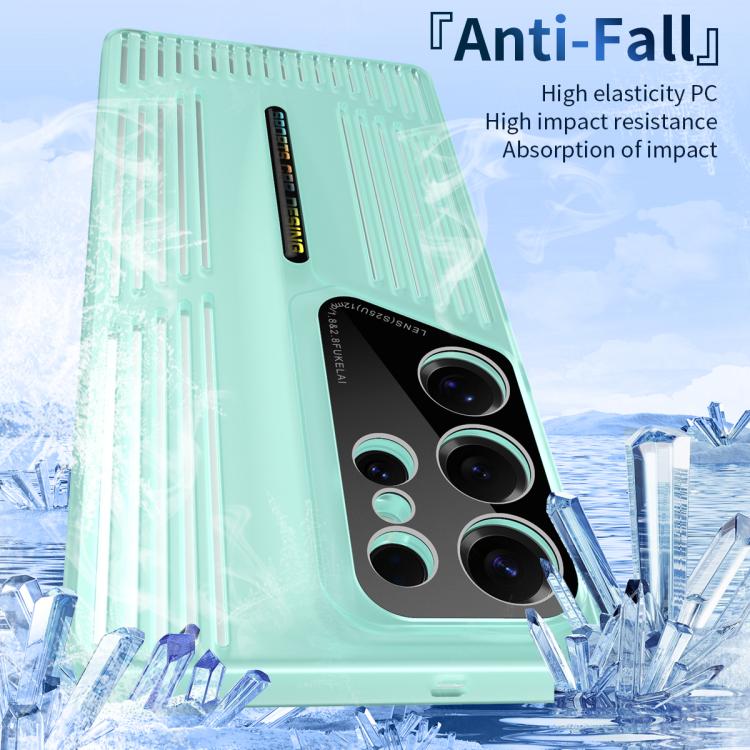 Funda para Samsung Galaxy S25+ 5G, translúcida, esmerilada y con disipación de calor (amarilla)