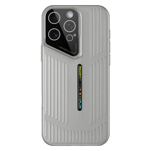 Funda para iPhone 16 Pro Max, translúcida, esmerilada y con disipación de calor (negra y gris)