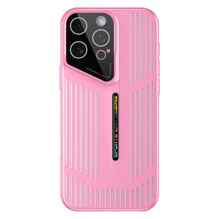 Funda para iPhone 14 Pro, translúcida, esmerilada y con disipación de calor (rojo claro)