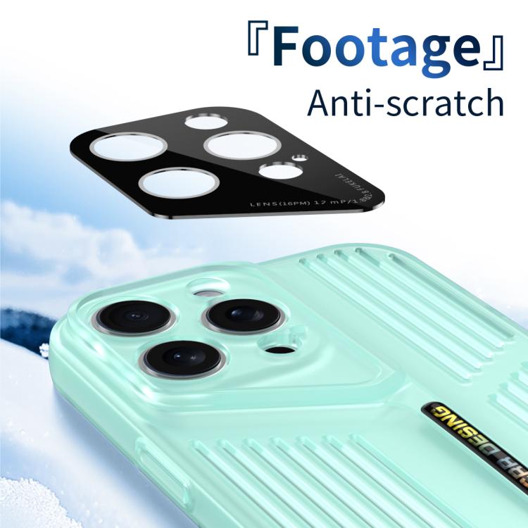 Funda para iPhone 15 Pro Max con disipación de calor, translúcida, esmerilada y hueca (morada)