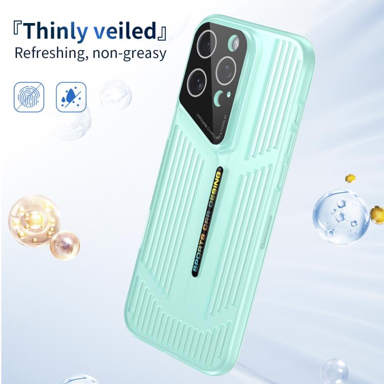 Funda para iPhone 15, translúcida, esmerilada y con disipación de calor (morado claro)