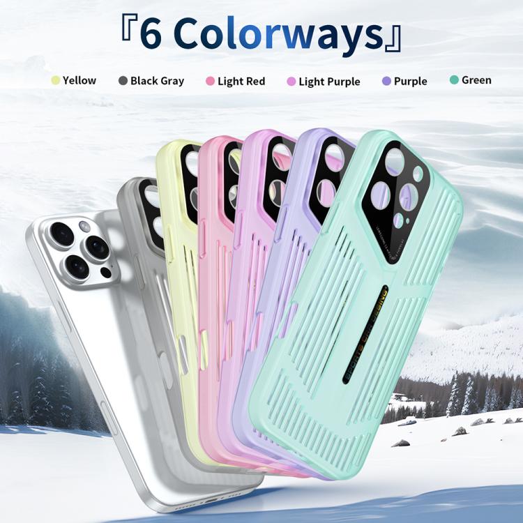 Funda para iPhone 11 Pro Max con disipación de calor, translúcida, esmerilada y hueca (amarilla)