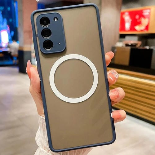 Funda MagSafe con diseño de ojo de águila y textura para Samsung Galaxy Note20 4G/5G (azul rey)