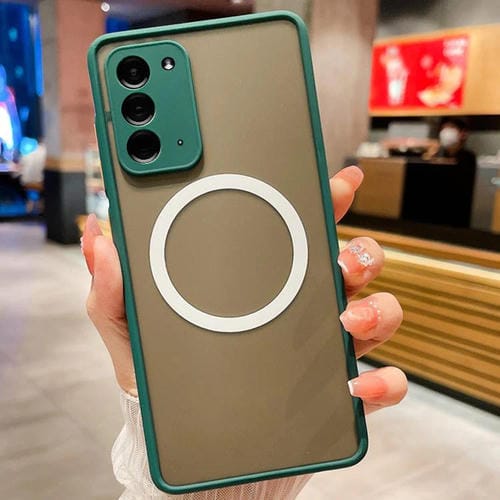 Funda MagSafe con diseño de ojo de águila para Samsung Galaxy Note20 4G/5G (verde oscuro)