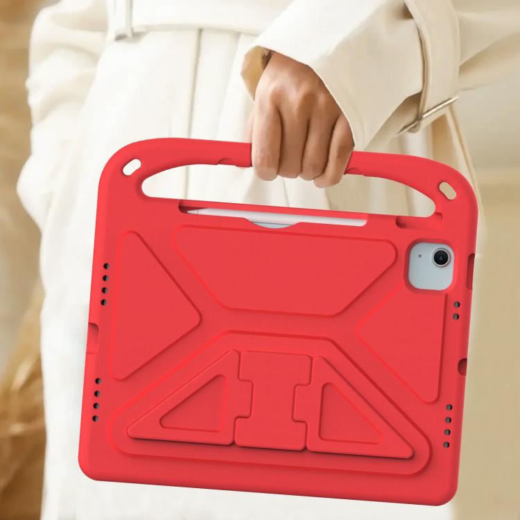 Funda de EVA a prueba de golpes con asa y soporte para iPad Air 11 (2024/2025) (roja)