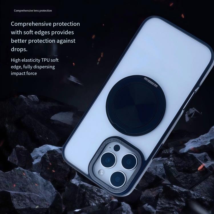 Funda MagSafe semitransparente con rotación de 360 grados para iPhone 14/13 (negra)