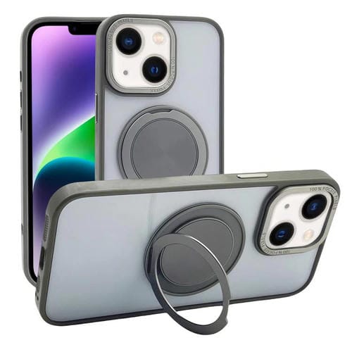 Funda MagSafe semitransparente con rotación de 360 grados para iPhone 14/13 (gris)