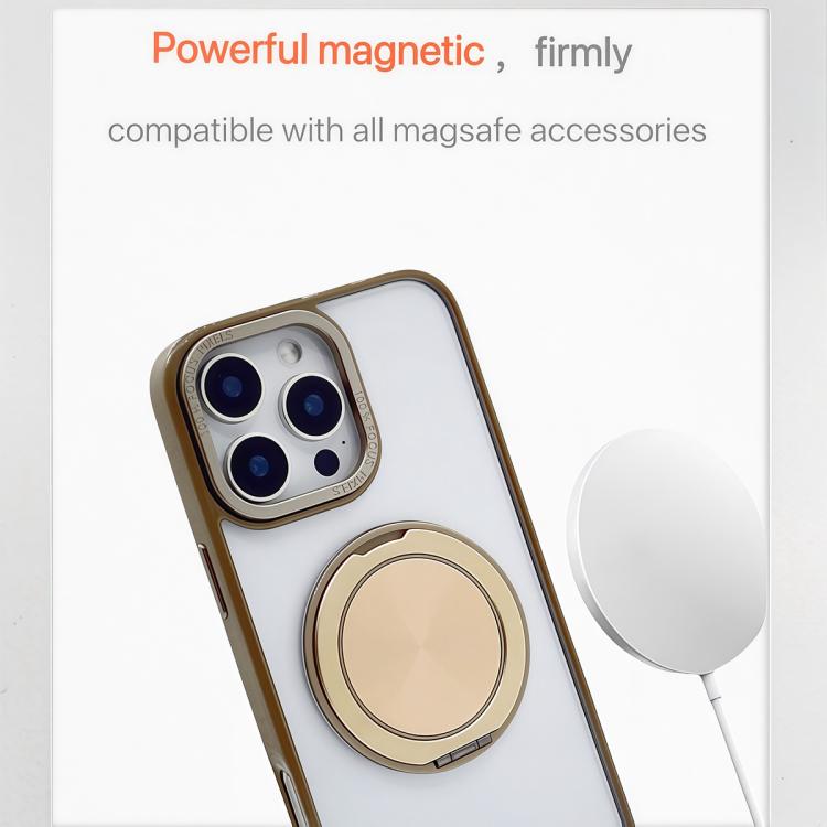 Funda MagSafe semitransparente con rotación de 360 grados para iPhone 14/13 (dorado desierto)