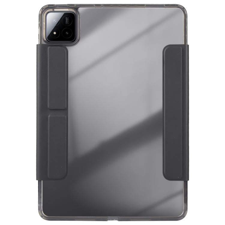 Funda de cuero acrílico deformable con doble cierre magnético desmontable para Xiaomi Pad 7/7 Pro (negra)