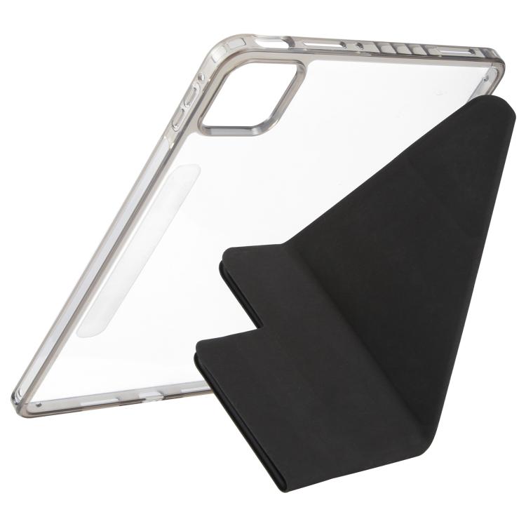 Funda de cuero acrílico deformable con doble cierre magnético desmontable para Xiaomi Pad 7/7 Pro (negra)