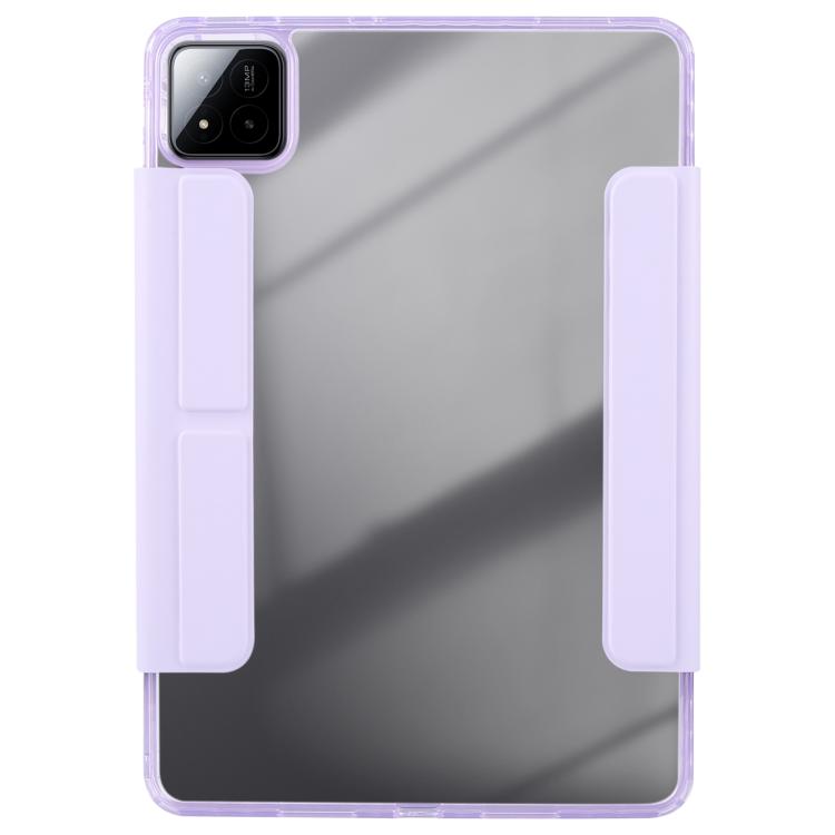 Funda de cuero acrílico deformable con doble cierre magnético desmontable para Xiaomi Pad 7/7 Pro (morado taro)
