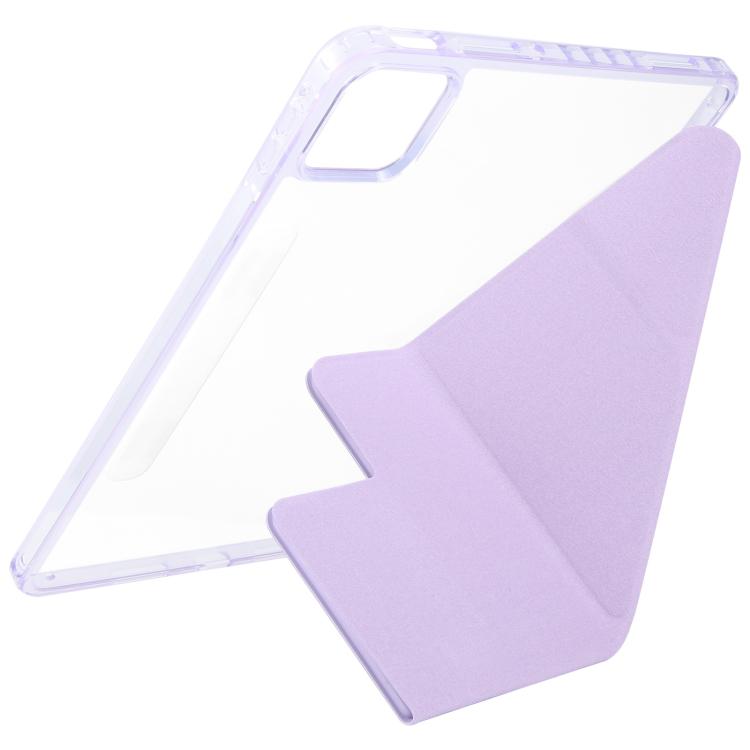 Funda de cuero acrílico deformable con doble cierre magnético desmontable para Xiaomi Pad 7/7 Pro (morado taro)