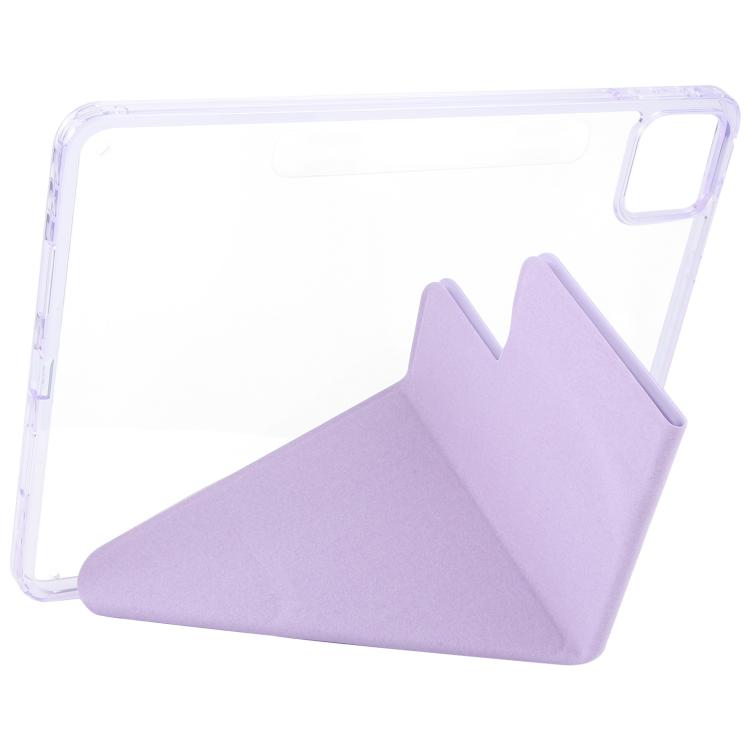 Funda de cuero acrílico deformable con doble cierre magnético desmontable para Xiaomi Pad 7/7 Pro (morado taro)