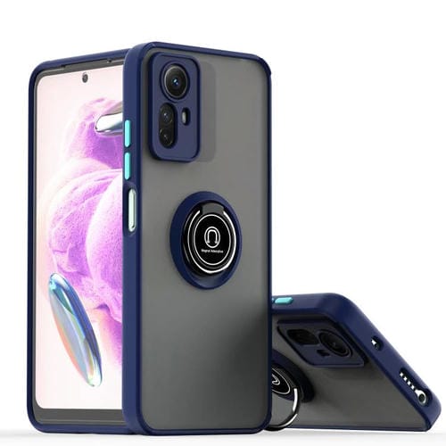Funda de TPU + PC con anillo para Redmi Note 12S 4G Q Shadow 1 Series (azul real)