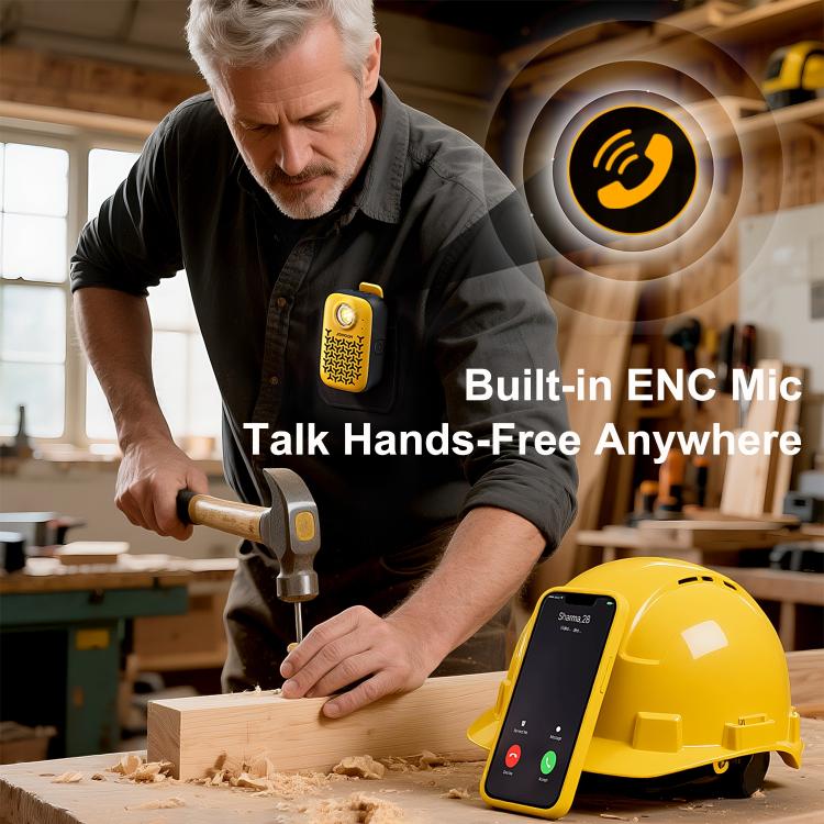 JOYROOM JR-MS03 - Minialtavoz Bluetooth magnético portátil con clip, resistente al agua IP67 (negro y amarillo)