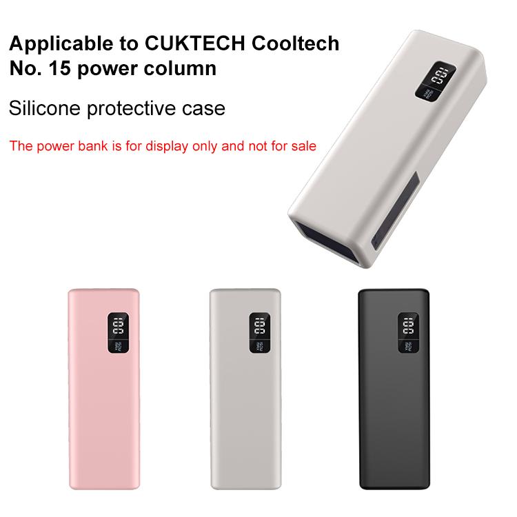 Funda protectora de silicona para batería externa CUKTECH 15 de 20000 mAh y 150 W (negra)