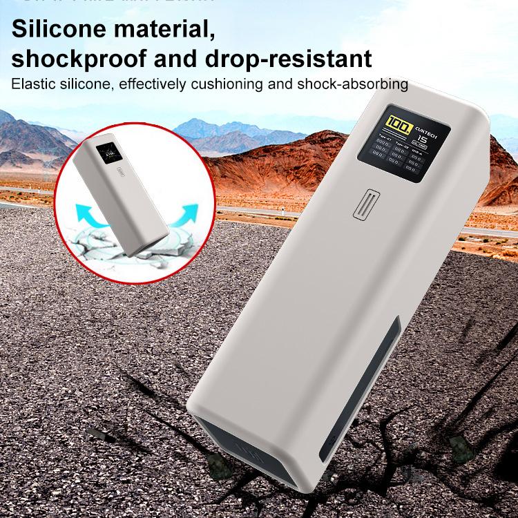 Funda protectora de silicona para batería externa CUKTECH 15 Ultra de 25000 mAh y 210 W (rosa)