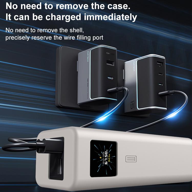 Funda protectora de silicona para batería externa CUKTECH 15 Ultra de 25000 mAh y 210 W (negra)