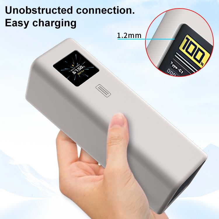 Funda protectora de silicona para batería externa CUKTECH 15 Ultra de 25000 mAh y 210 W (negra)