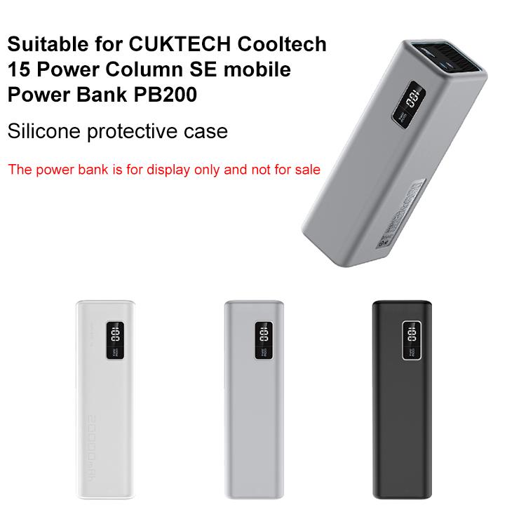 Funda protectora de silicona para batería externa CUKTECH 15 SE de 20000 mAh y 100 W (negra)