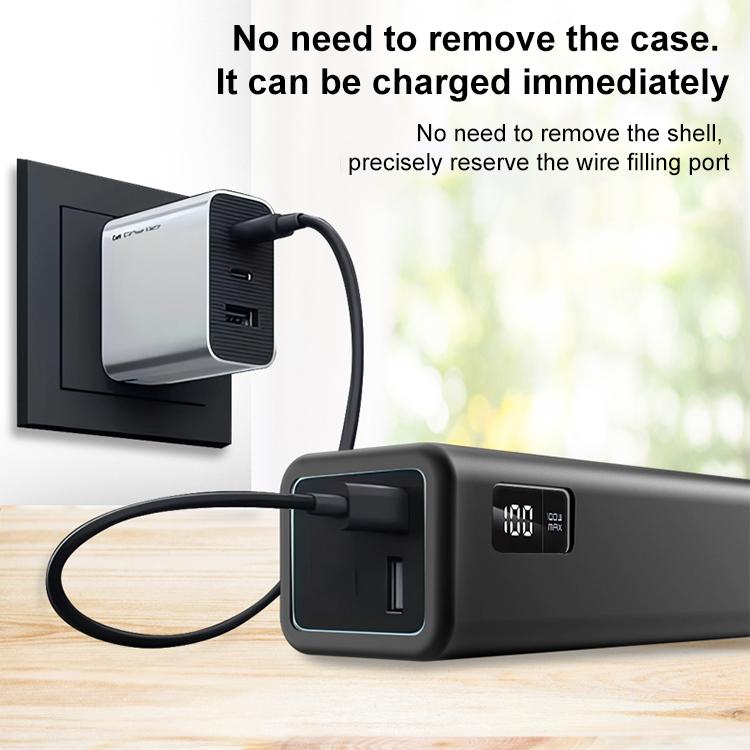 Funda protectora de silicona para batería externa CUKTECH 15 SE de 20000 mAh y 100 W (negra)