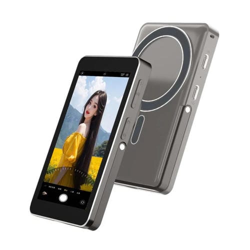 Proyector magnético para selfies trasero MagSafe para teléfono móvil RK-X40P con soporte (gris)