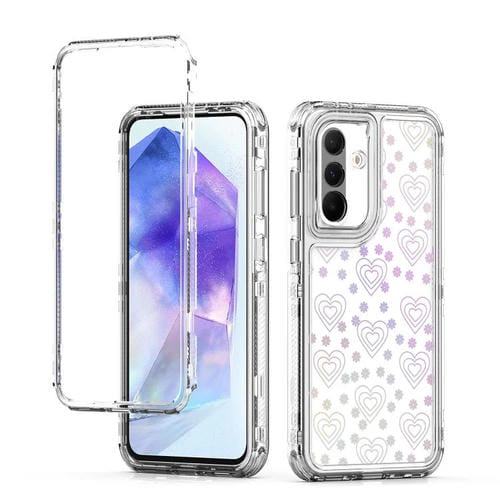 Funda de acrílico transparente con efecto láser para Samsung Galaxy A36 5G (corazón)